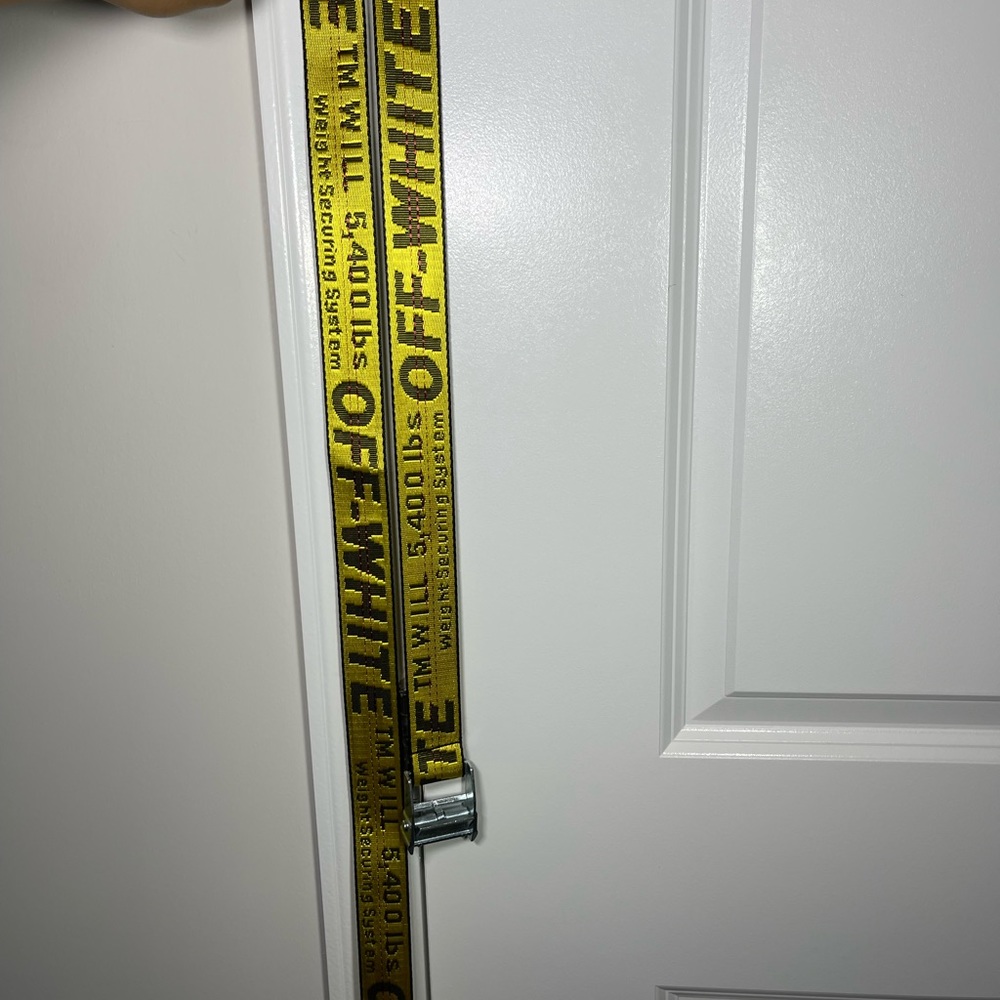 Off white industrial belt